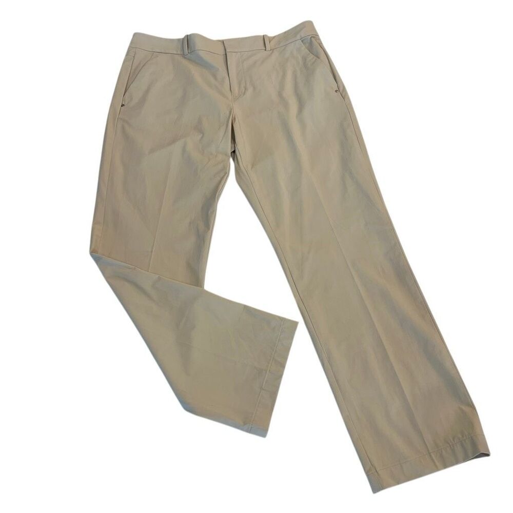 Polo Ralph Lauren Women's Nylon Stretch Straight Leg Chino Pants Tan Size 10 NWT